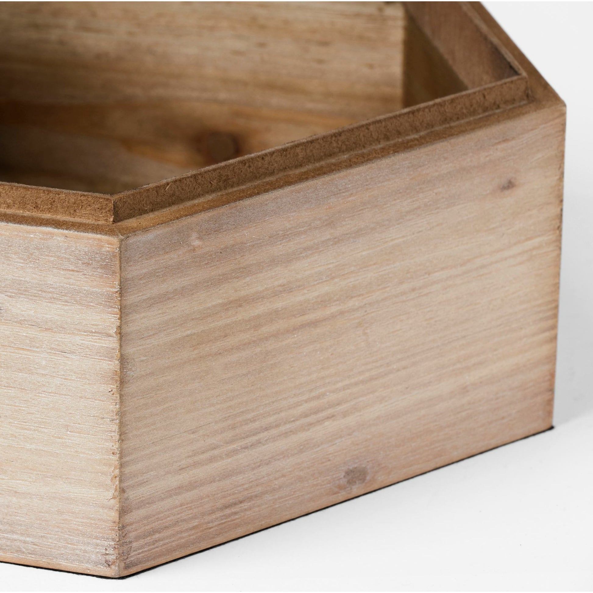 Elyse Wooden Hexagonal Boxes Set of Two by Mercana in natural. Made from unique in a cottage & farmhouse style.