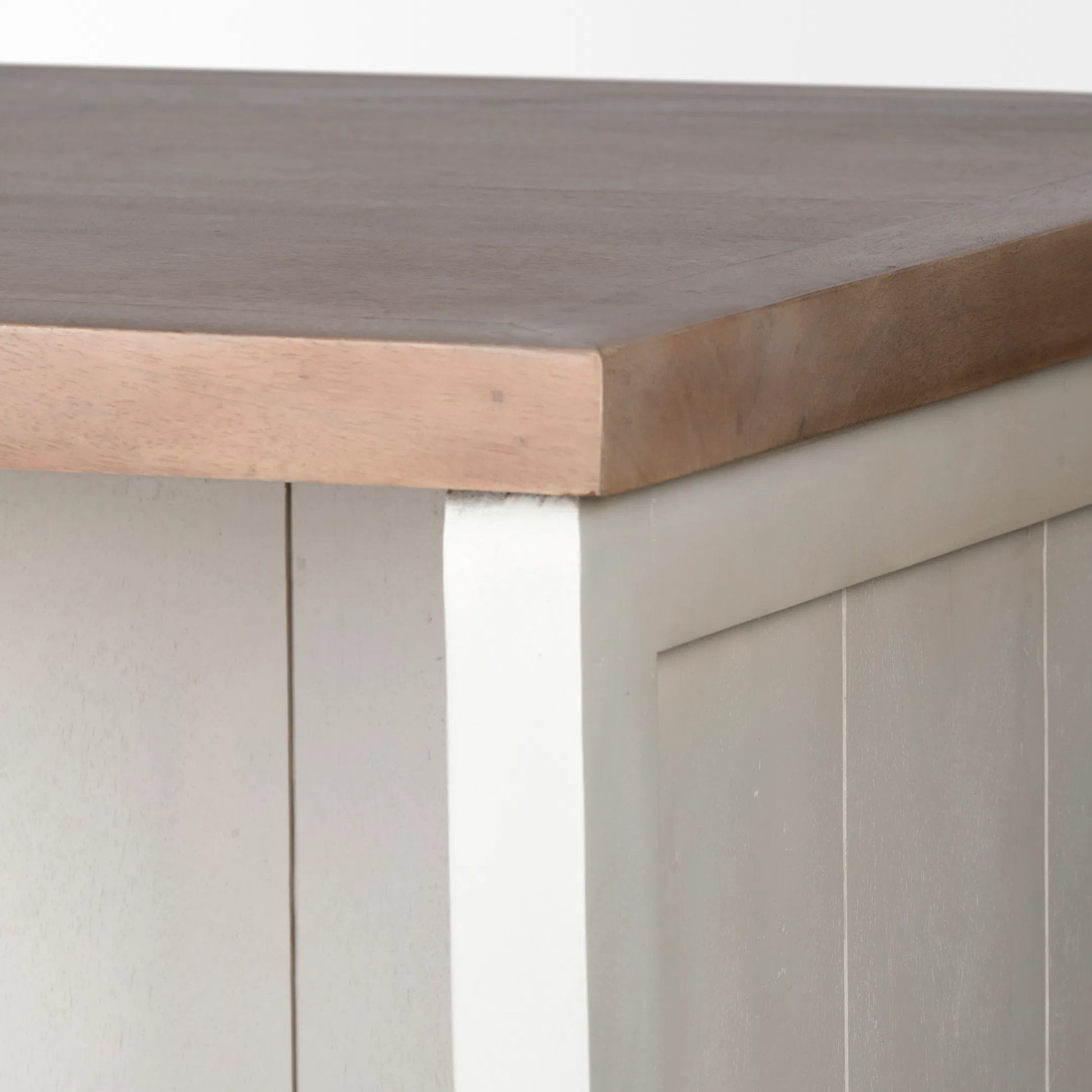 Fairview Kitchen Island by Mercana in natural, white. Made from unique in a cottage & farmhouse style.