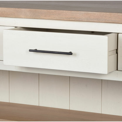 Fairview Kitchen Island by Mercana in natural, white. Made from unique in a cottage & farmhouse style.