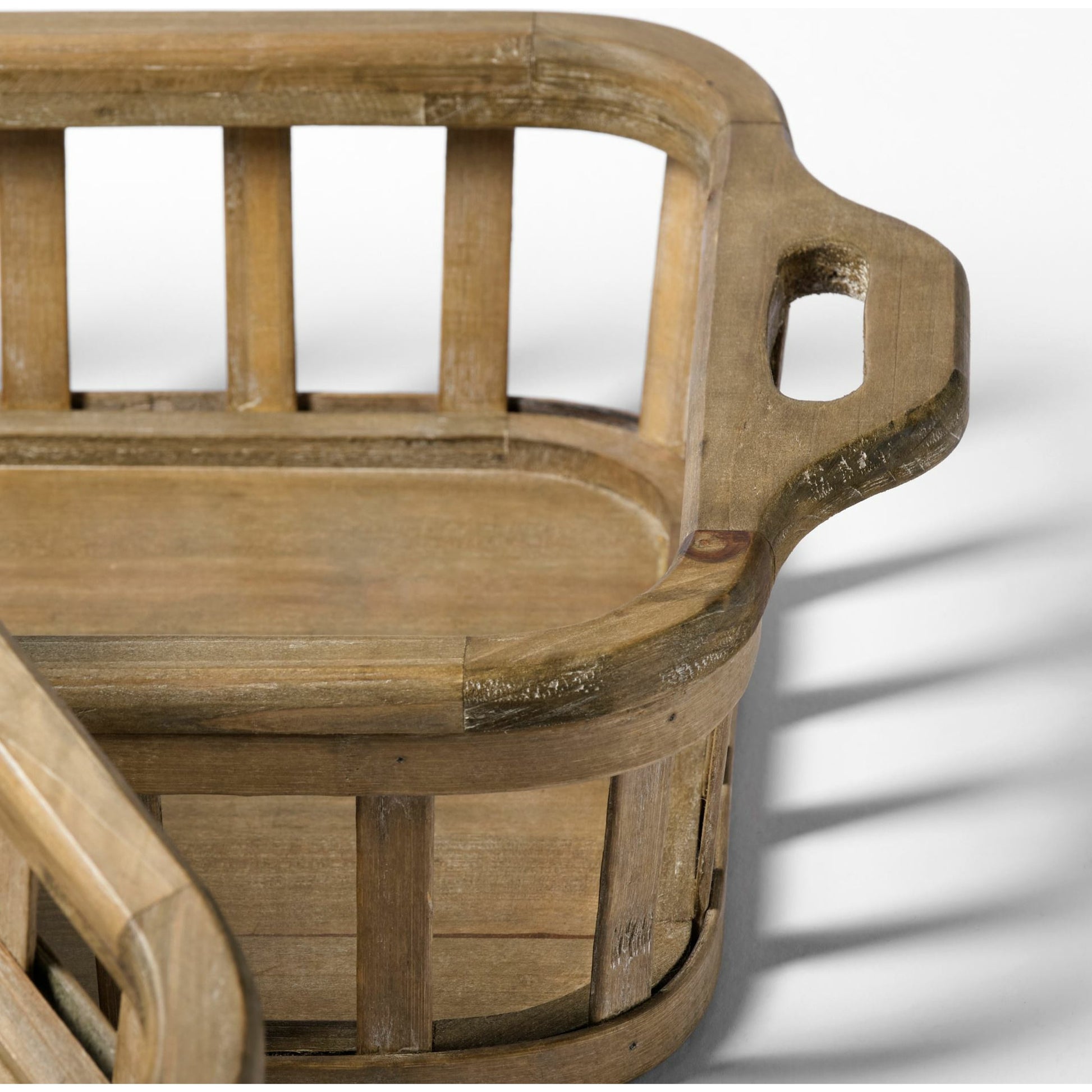 Louis Slated Nesting Trays Set of Two by Mercana in natural. Made from unique in a cottage & farmhouse style.