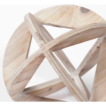 Bellatrix I Decorative Wooden Sphere by Mercana in natural. Made from unique in a coastal style.