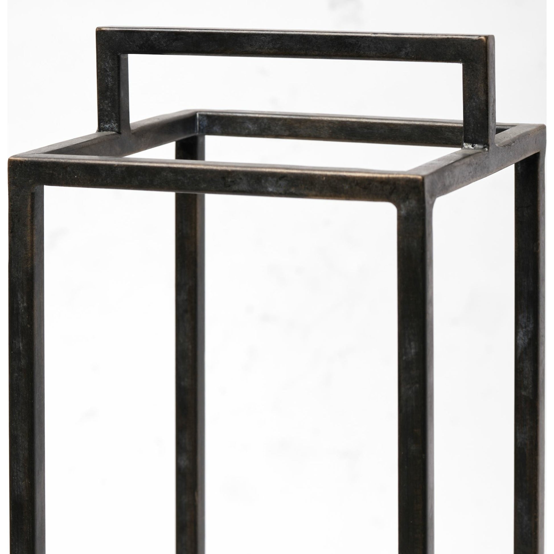 Orionis Wood Black Lantern Candle Holder by Mercana in natural. Made from unique in a modern style.