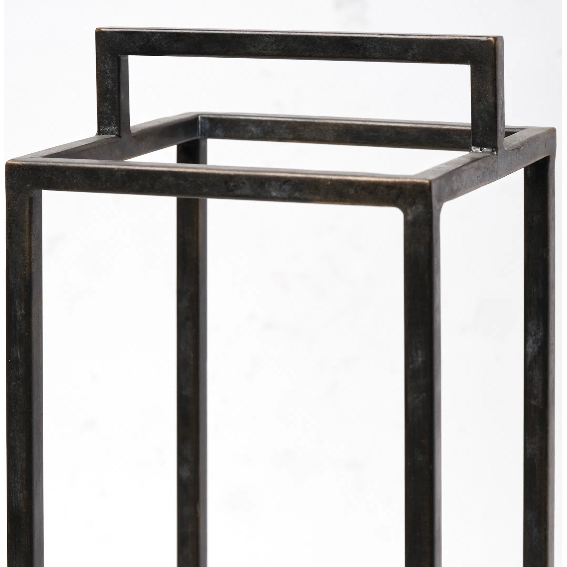 Orionis Wood Black Lantern Candle Holder by Mercana in natural. Made from unique in a modern style.