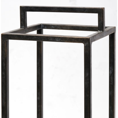 Orionis Wood Black Lantern Candle Holder by Mercana in natural. Made from unique in a modern style.