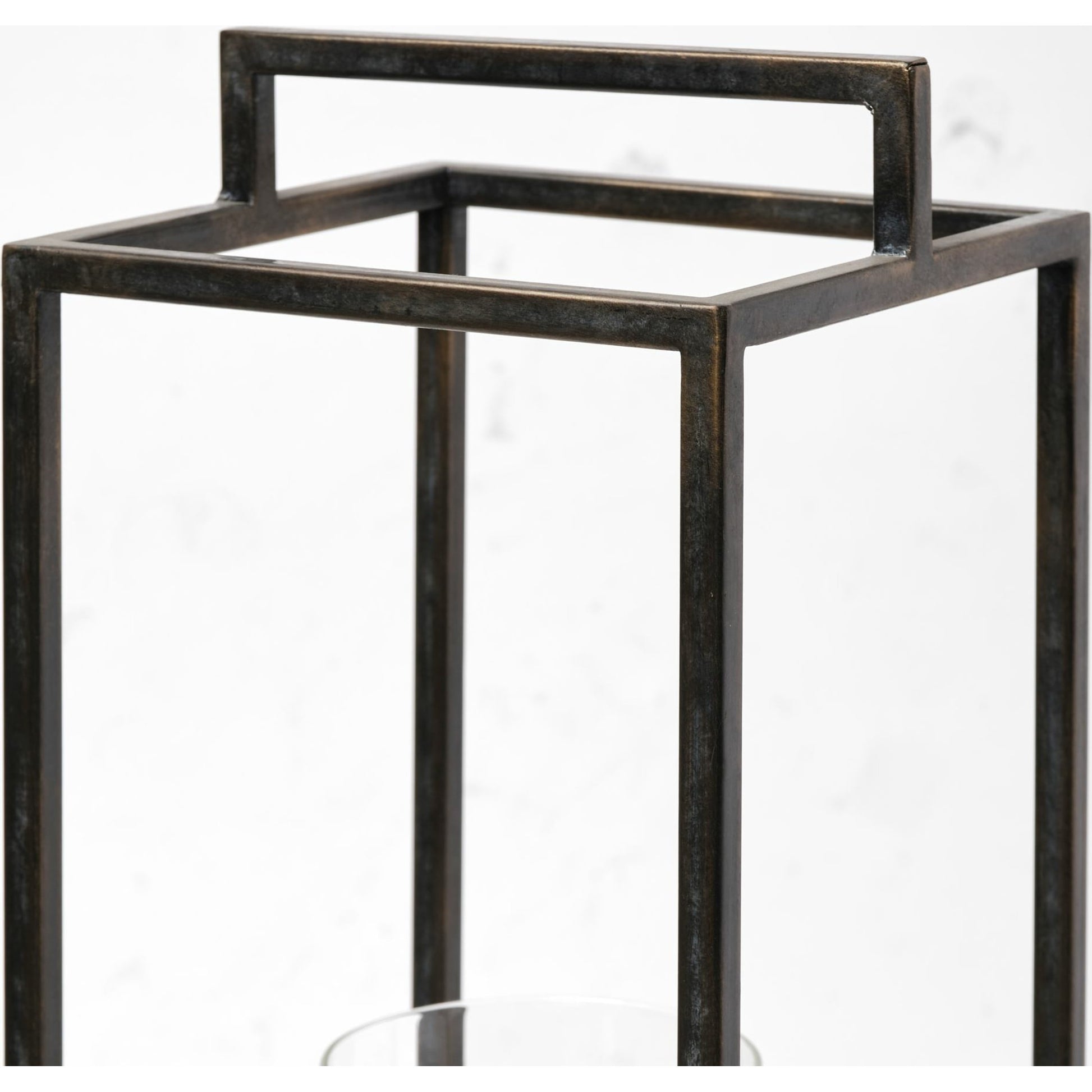 Orionis Wood Black Lantern Candle Holder by Mercana in natural. Made from unique in a modern style.