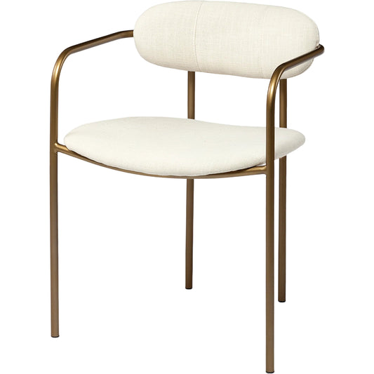Parker Upholstered Dining Chair (Set of 2) by Mercana. Made from fabric, metal in a modern style.
