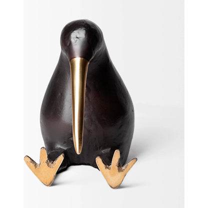 Dodo Cast Aluminum Mauritian Bird Sculpture by Mercana in black, antiqued gold. Made from unique in a eclectic & global style.