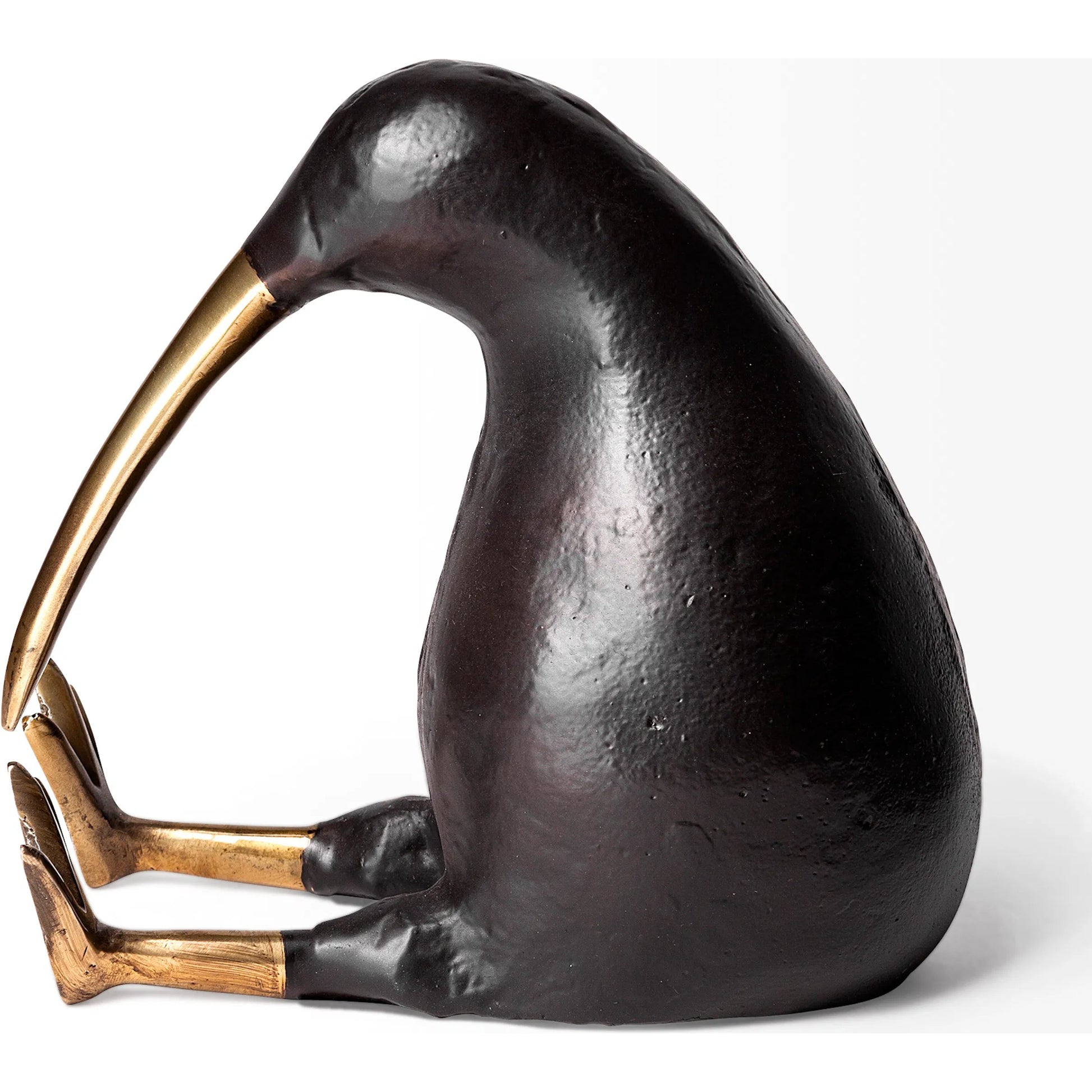 Dodo Cast Aluminum Mauritian Bird Sculpture by Mercana in black, antiqued gold. Made from unique in a eclectic & global style.