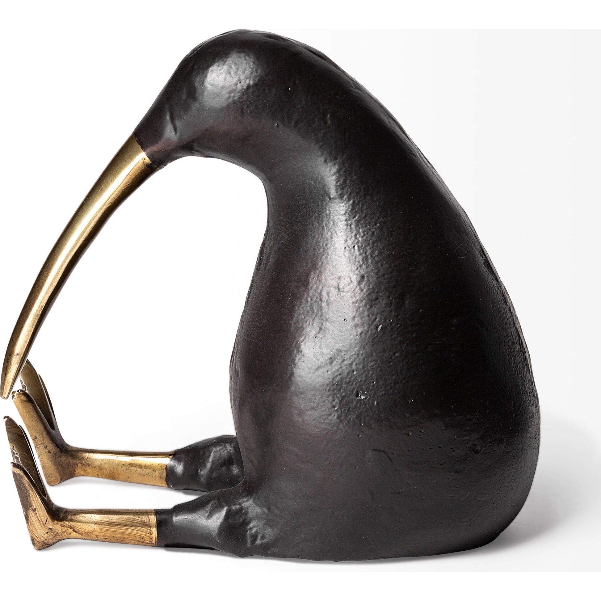 Dodo Cast Aluminum Mauritian Bird Sculpture by Mercana in black, antiqued gold. Made from unique in a eclectic & global style.