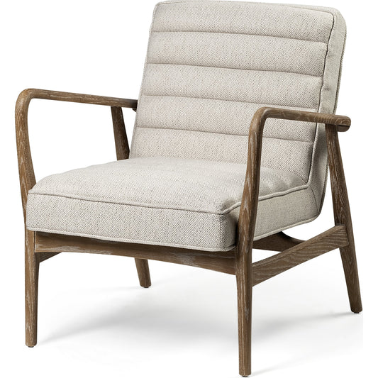 Ajax Upholstered Accent Chair by Mercana in natural. Made from unique in a modern style.