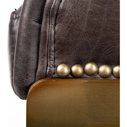 Hollyfield Leather Seat Bar/Counter Stool by Mercana. Made from unique in a modern style.
