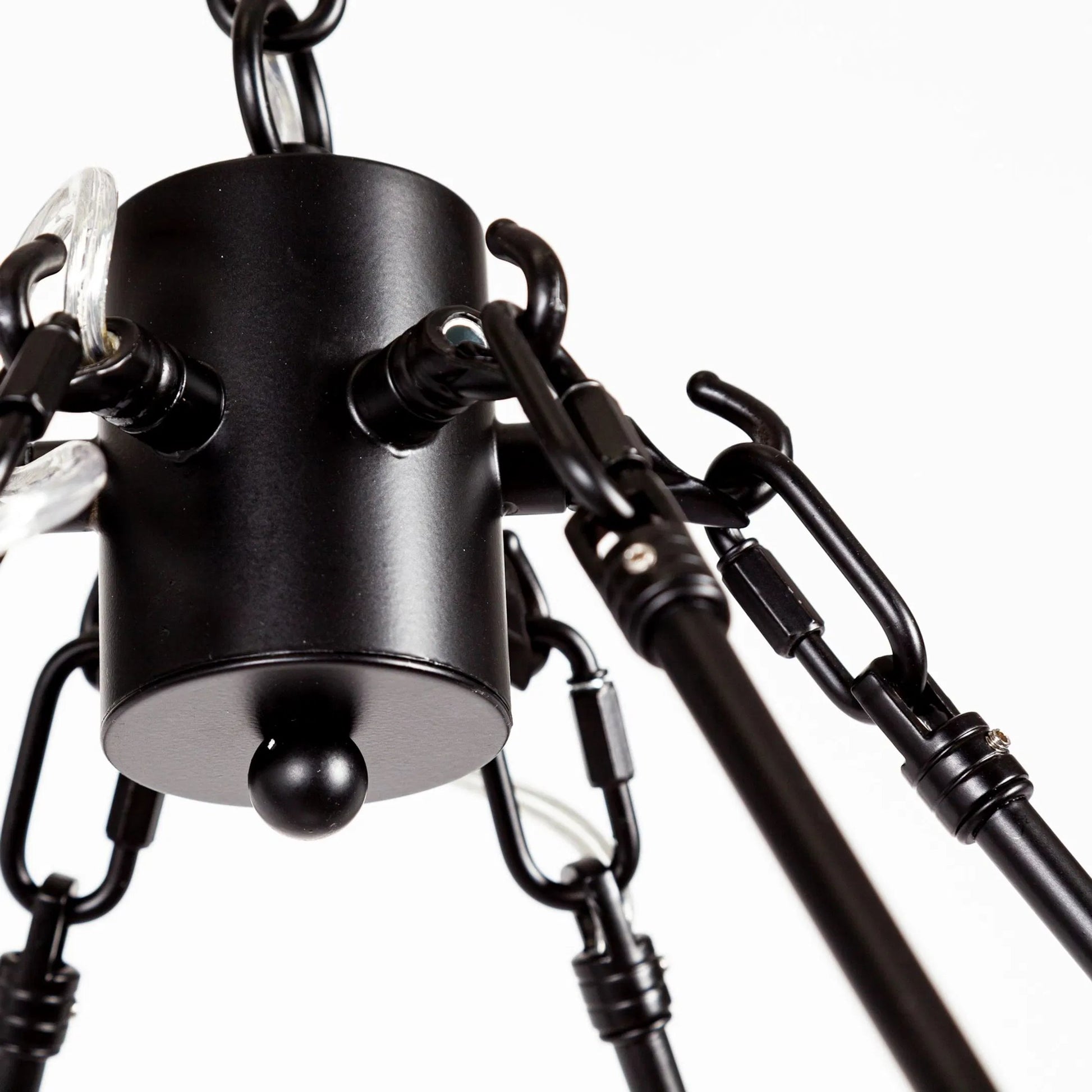 Decamp Chandelier by Mercana in matte black. Made from unique in a modern style.