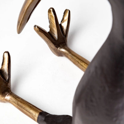 Dodo Cast Aluminum Mauritian Bird Sculpture by Mercana in black, antiqued gold. Made from unique in a eclectic & global style.