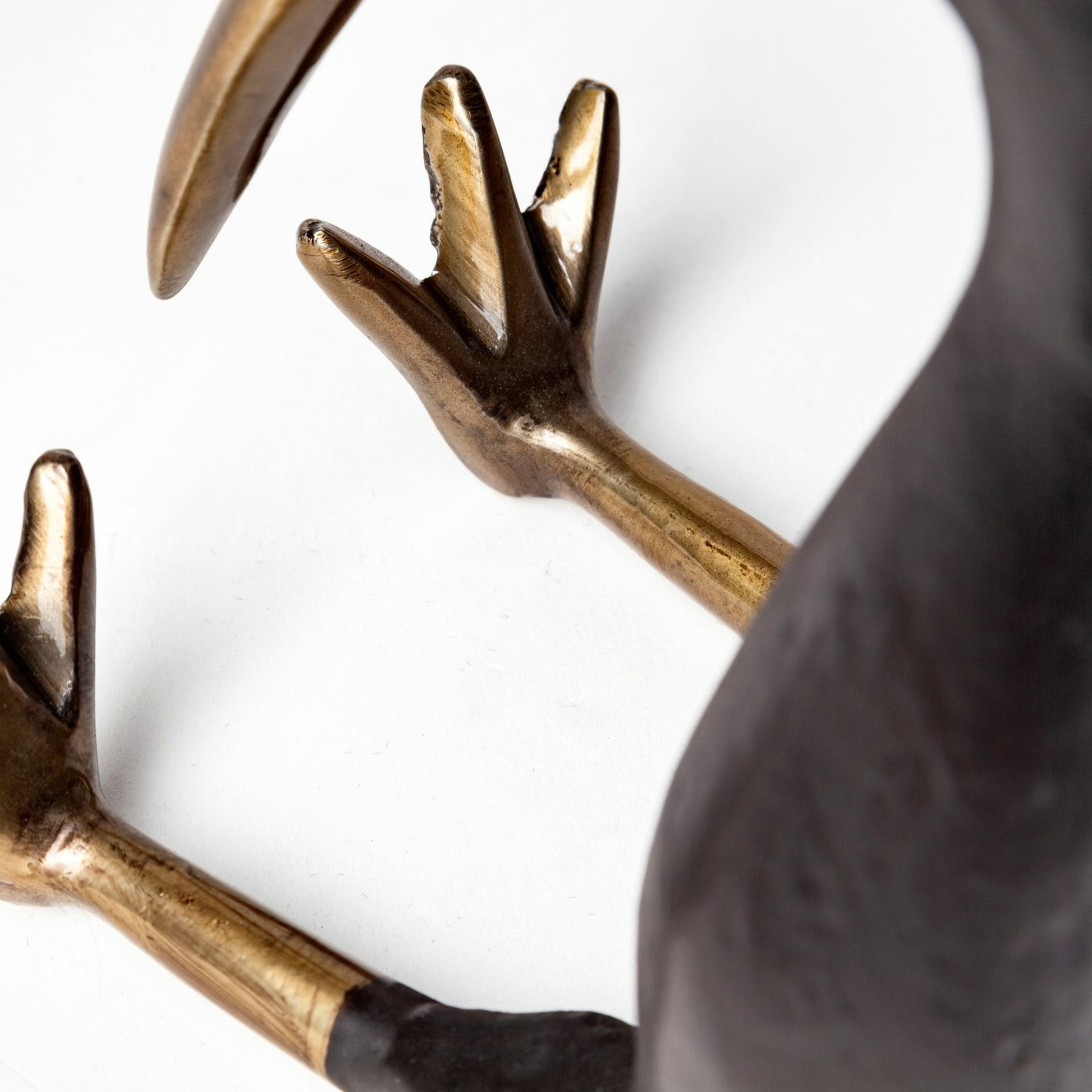 Dodo Cast Aluminum Mauritian Bird Sculpture by Mercana in black, antiqued gold. Made from unique in a eclectic & global style.