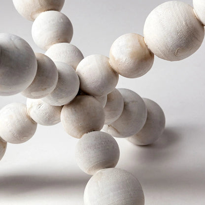 Carrollton I Off- Geometric Wood Ball Jack by Mercana in white wash. Made from unique in a eclectic & global style.
