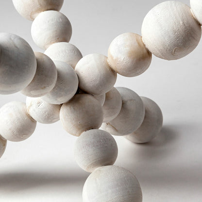 Carrollton I Off- Geometric Wood Ball Jack by Mercana in white wash. Made from unique in a eclectic & global style.
