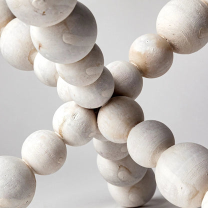 Carrollton I Off- Geometric Wood Ball Jack by Mercana in white wash. Made from unique in a eclectic & global style.