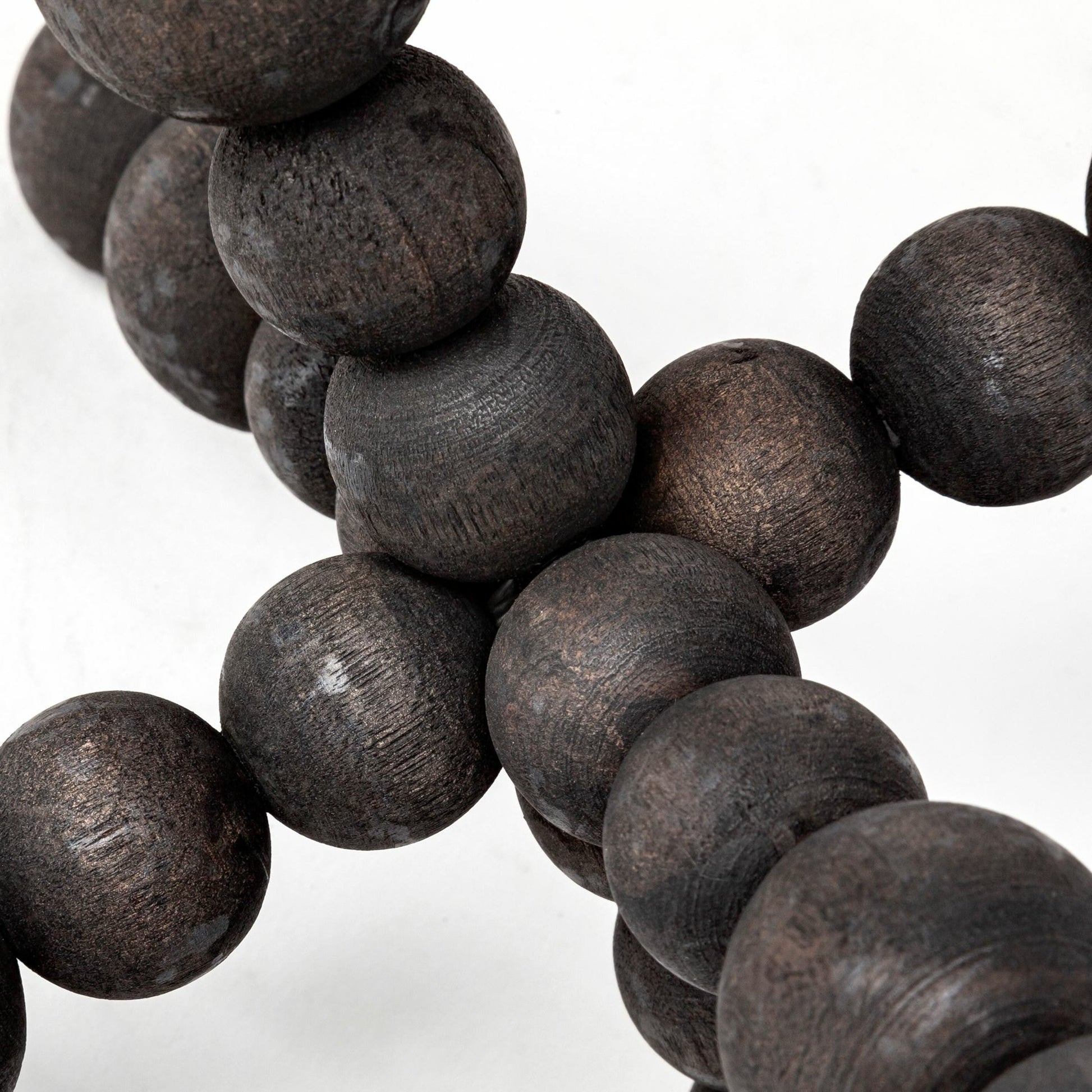 Carollan I Geometric Wood Ball Jack by Mercana in rustic black. Made from unique in a modern style.