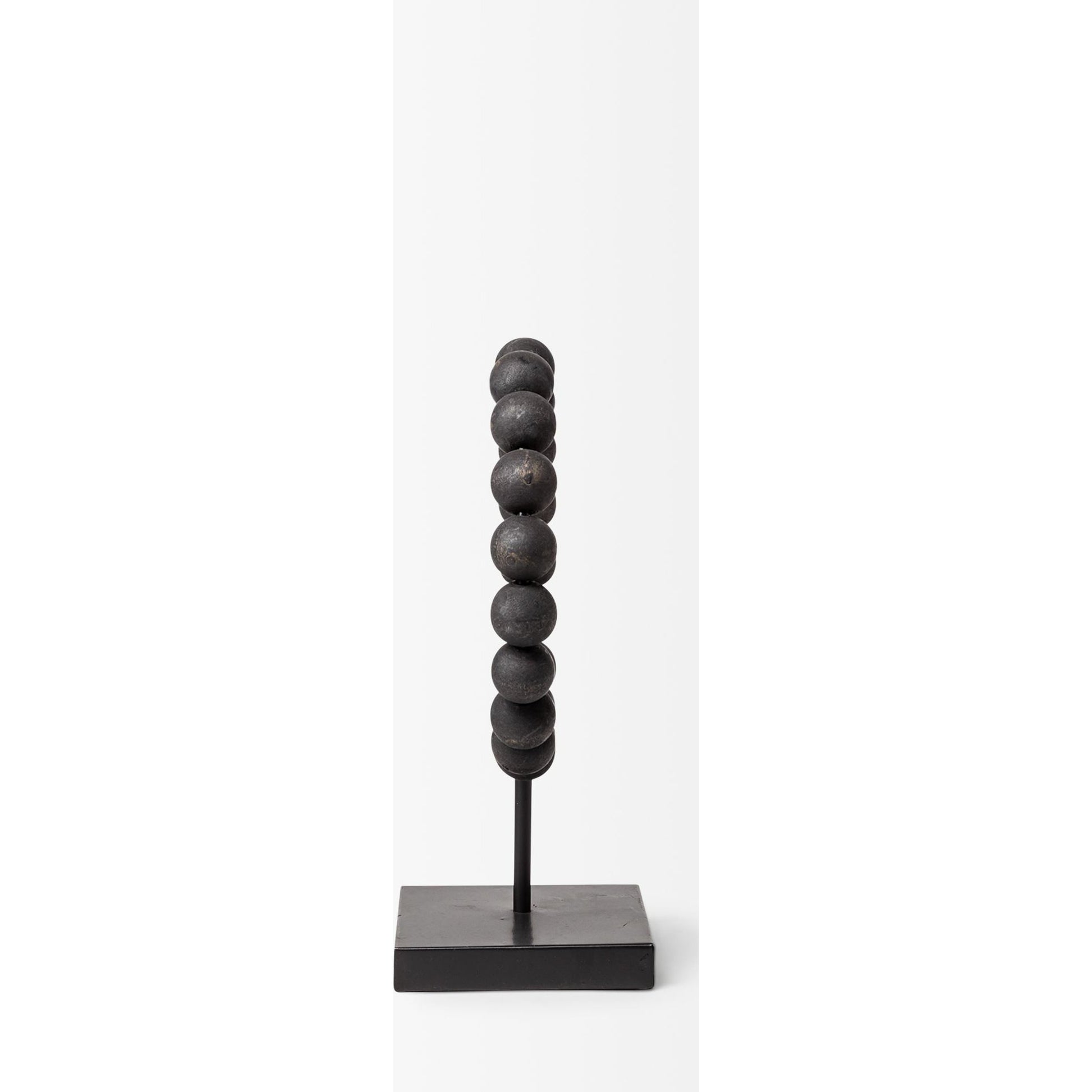 Tulane I Beaded Broken Sphere Decorative Object by Mercana in black. Made from unique in a transitional style.