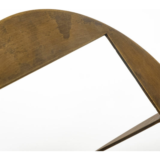 Cusco I Geometric Decorative Object by Mercana in antiqued gold. Made from unique in a eclectic & global style.