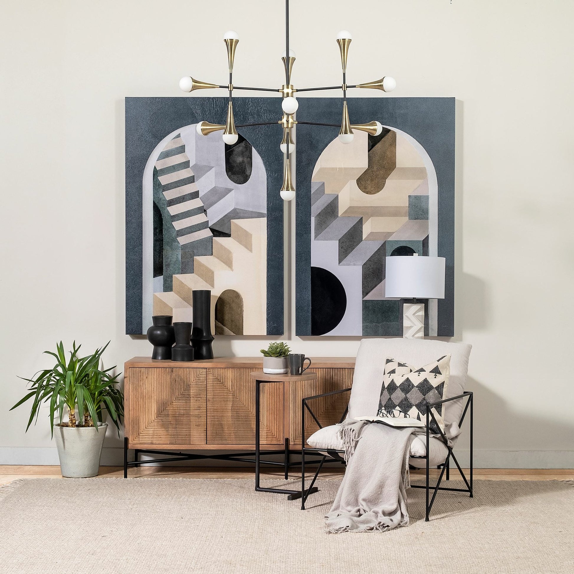 Cairo Sideboard by Mercana in natural. Made from unique in a modern style.