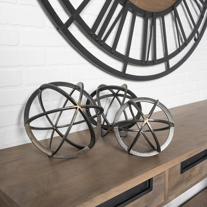 Galenna II Circular Decorative Orb by Mercana in black. Made from unique in a modern style.