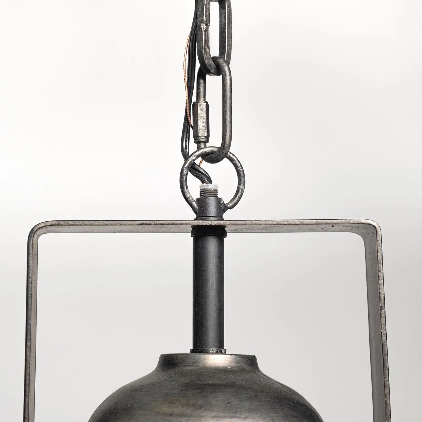 036 S-224939 | Closeup | Bashaw Pendant Light by Mercana in gray. Made from unique in a coastal style.