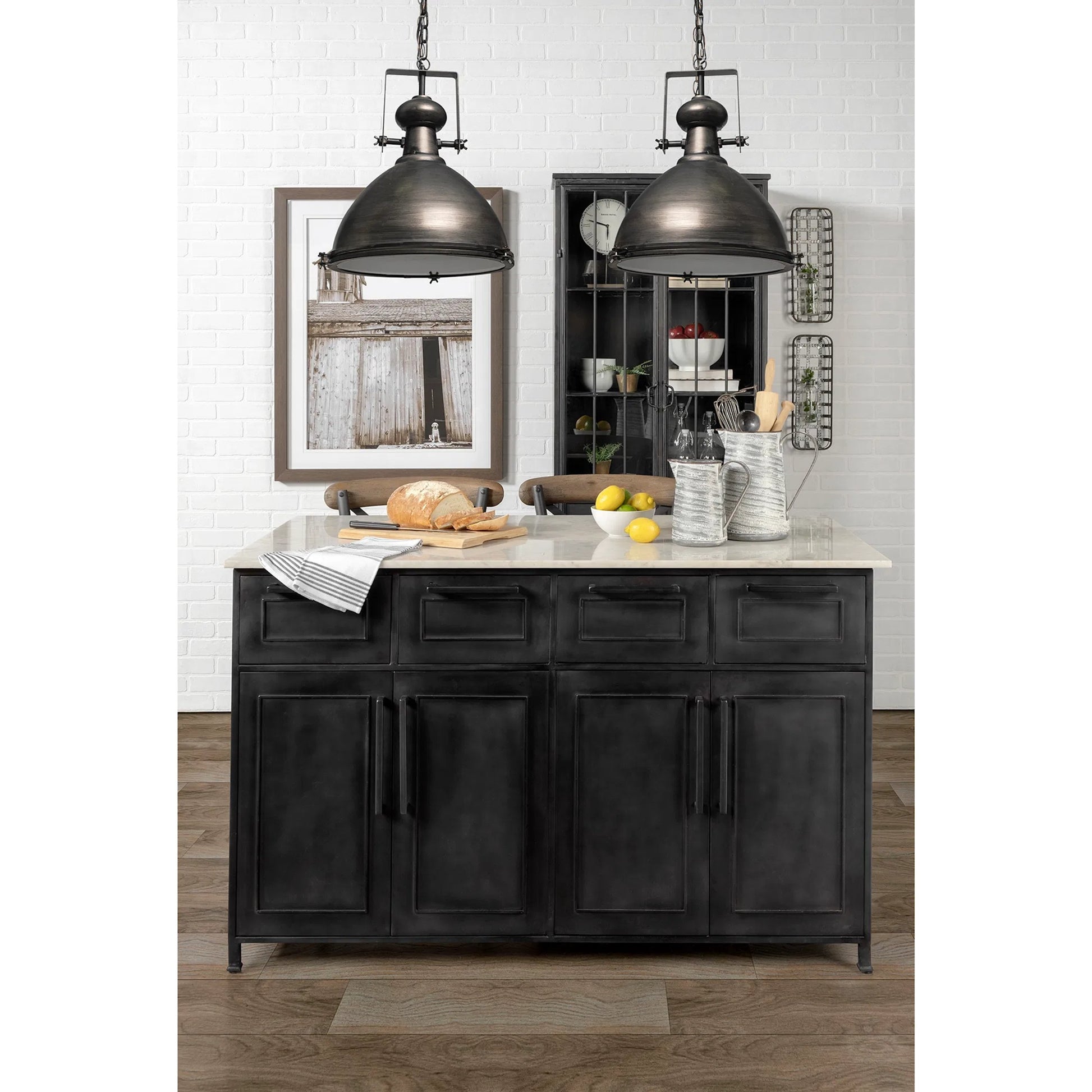 Bashaw Pendant Light by Mercana in gray. Made from unique in a coastal style.