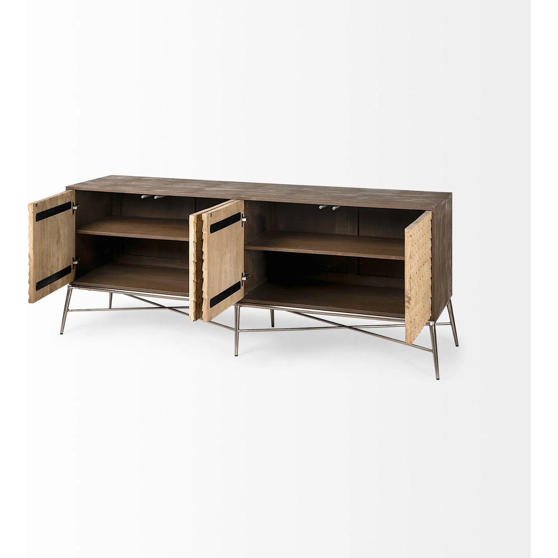 Swordfish Sideboard by Mercana in natural. Made from unique in a modern style.