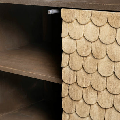 Swordfish Sideboard by Mercana in natural. Made from unique in a modern style.