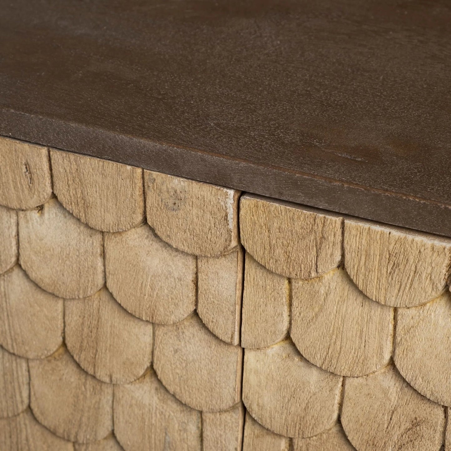 006 SR-815930 | Closeup | Swordfish Sideboard by Mercana in natural. Made from unique in a modern style.