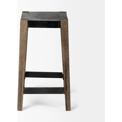 Nell Metal Seat Counter Stool by Mercana in natural. Made from unique in a modern style.