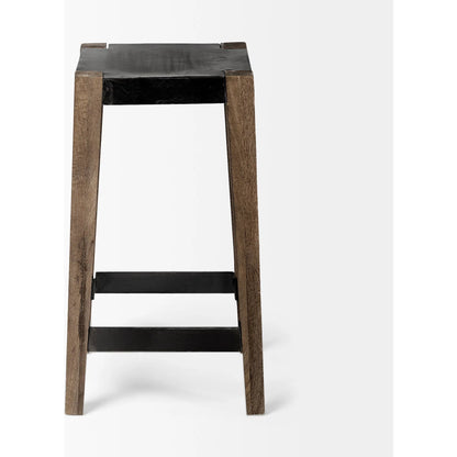 Nell Metal Seat Counter Stool by Mercana in natural. Made from unique in a modern style.
