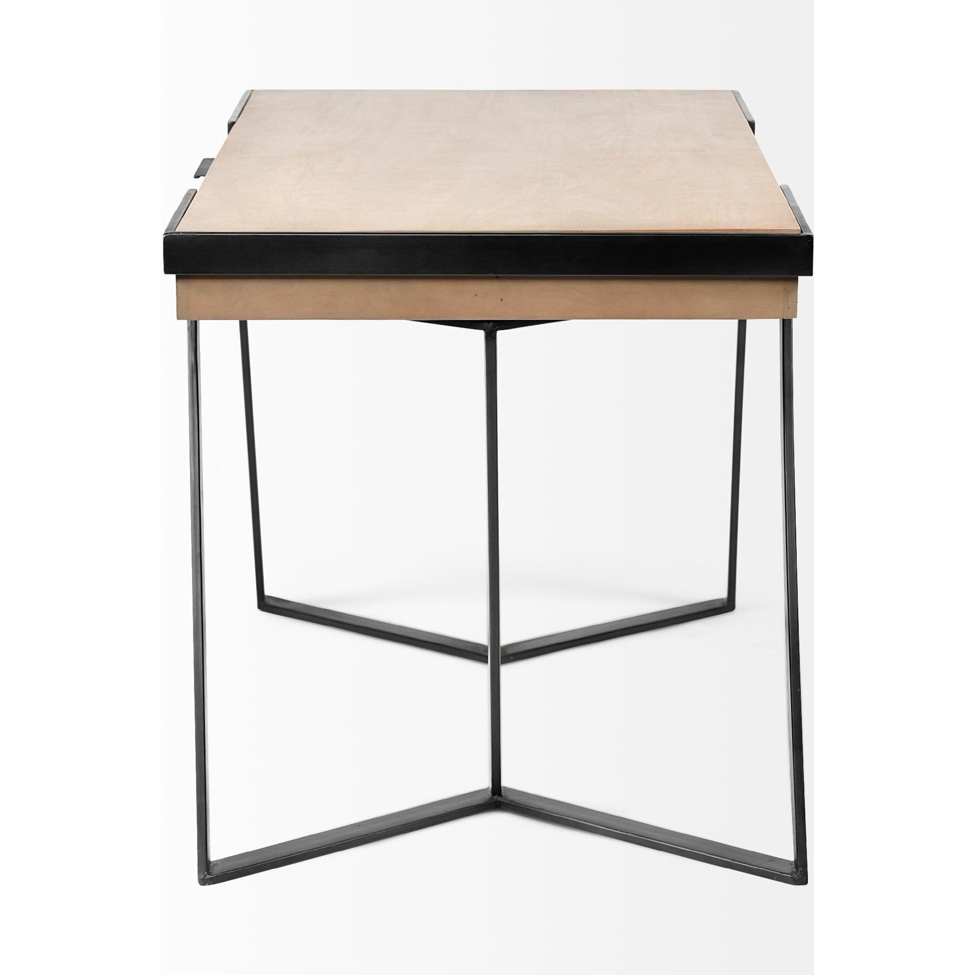 Steinbeck Office Desk by Mercana in natural. Made from unique in a modern style.
