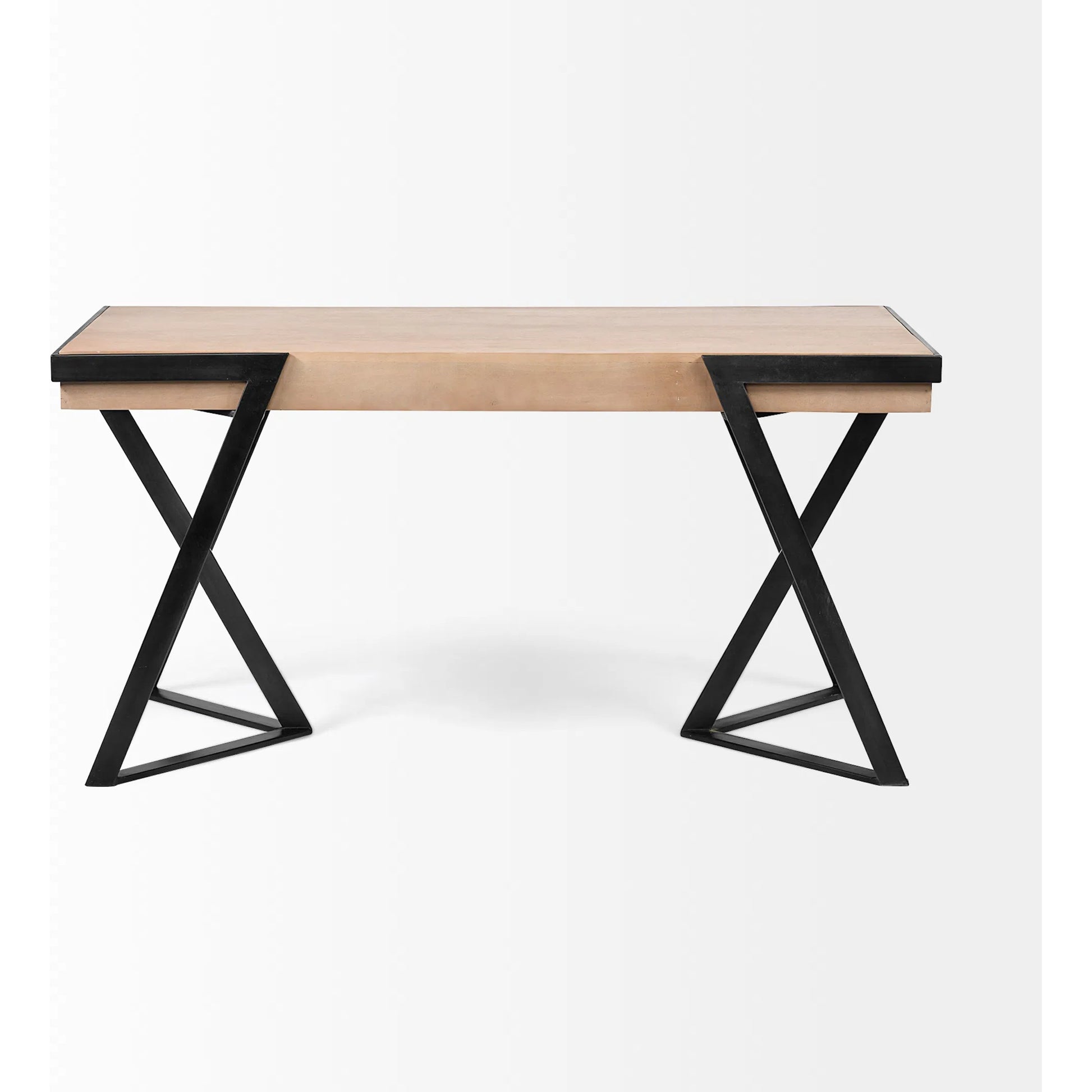 Steinbeck Office Desk by Mercana in natural. Made from unique in a modern style.