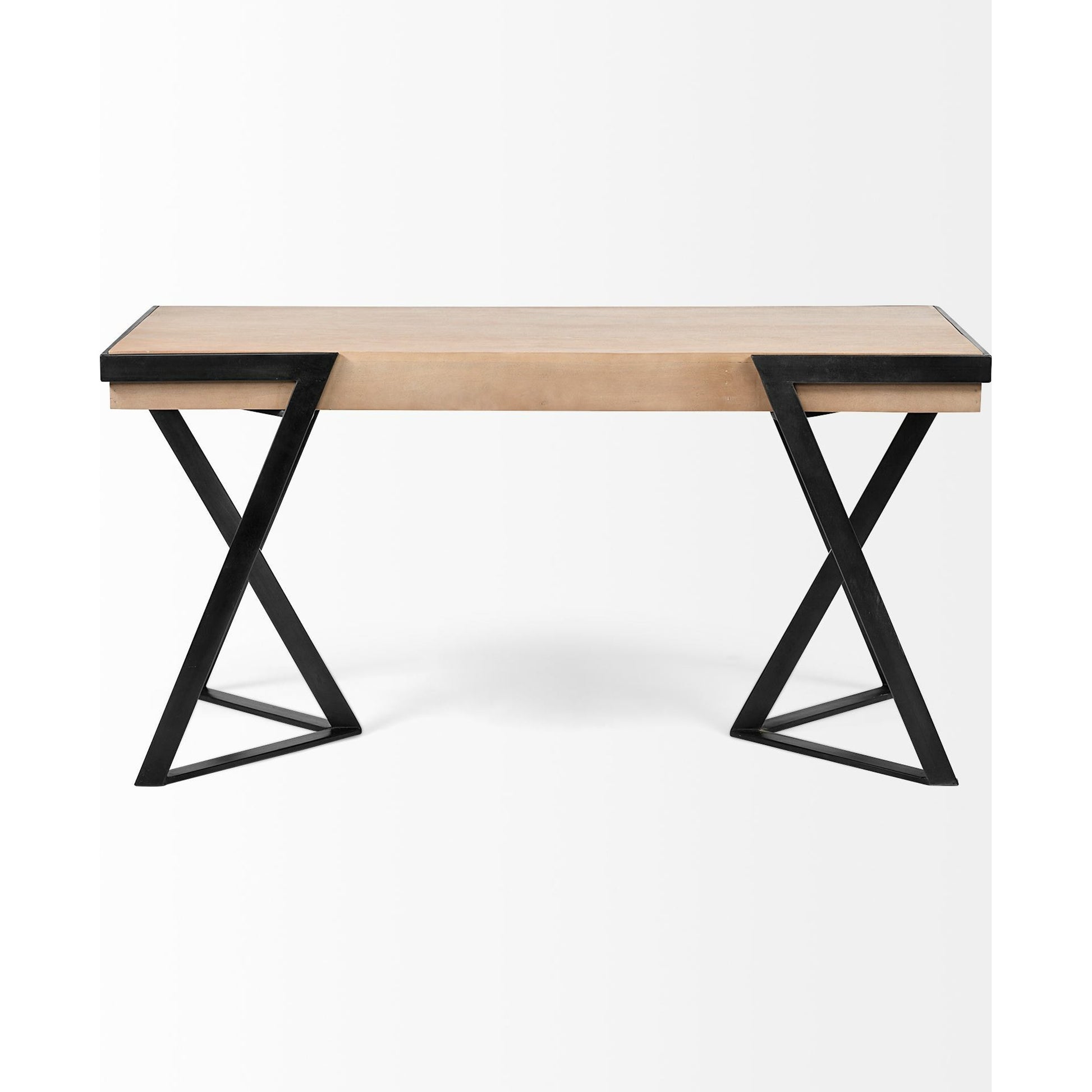 Steinbeck Office Desk by Mercana in natural. Made from unique in a modern style.