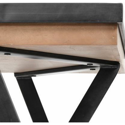 Steinbeck Office Desk by Mercana in natural. Made from unique in a modern style.