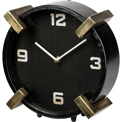 Agar Round Table Clock by Mercana in natural. Made from unique in a modern style.