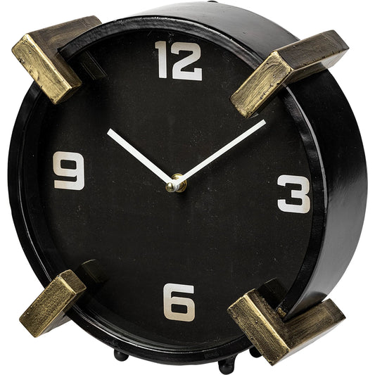 Agar Round Table Clock by Mercana in natural. Made from unique in a modern style.
