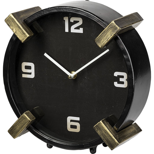 Agar Round Table Clock by Mercana in natural. Made from unique in a modern style.