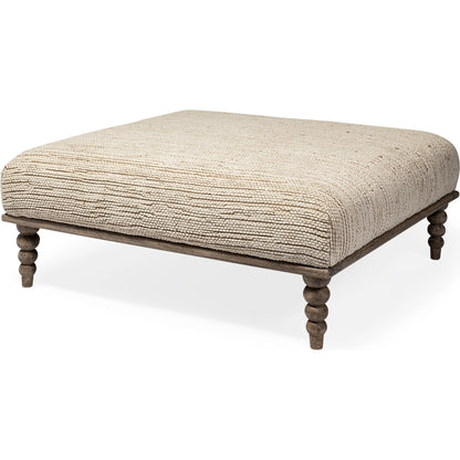 Alder Square Bench by Mercana in natural. Made from unique in a transitional style.
