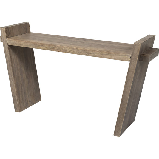 011 None | Unknown | Elaine Console Table by Mercana in mango wood, medium brown. Made from unique in a eclectic & global style.