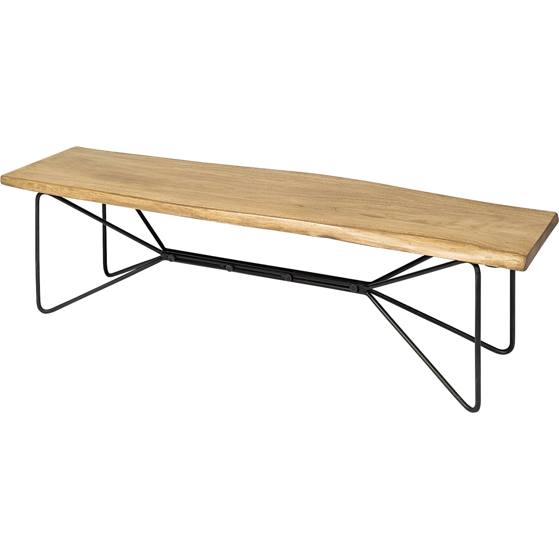 Papillion Bench by Mercana. Made from solid wood in a modern style.