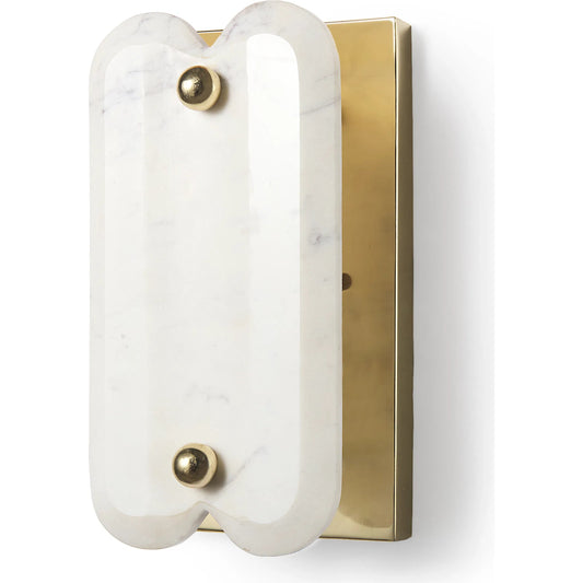 Stein Wall Sconce by Mercana in white. Made from marble in a unique style.