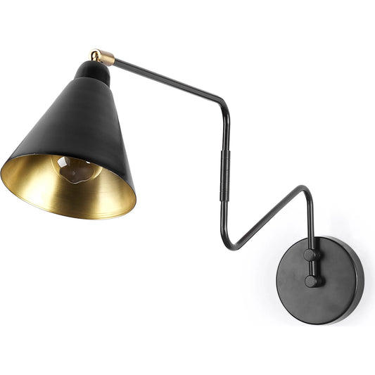 Cobalt Wall Sconce by Mercana in black. Made from metal in a unique style.