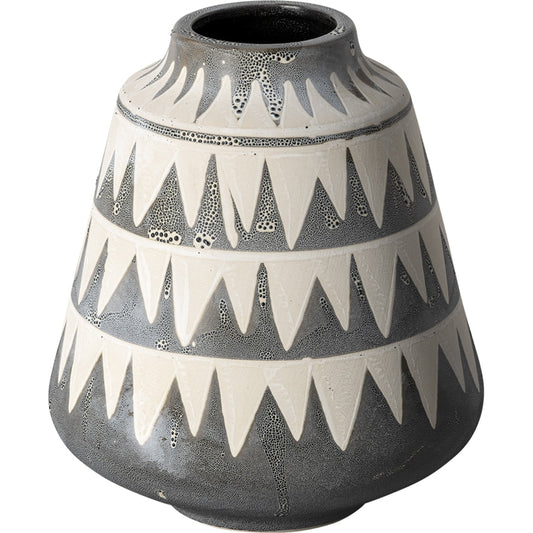 Delaney Patterned Vase by Mercana in natural. Made from unique in a eclectic & global style.