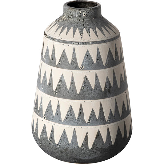 Delaney Patterned Vase by Mercana in natural. Made from unique in a eclectic & global style.