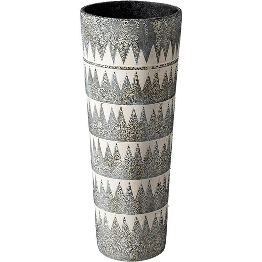 Delaney Patterned Vase by Mercana in natural. Made from unique in a eclectic & global style.