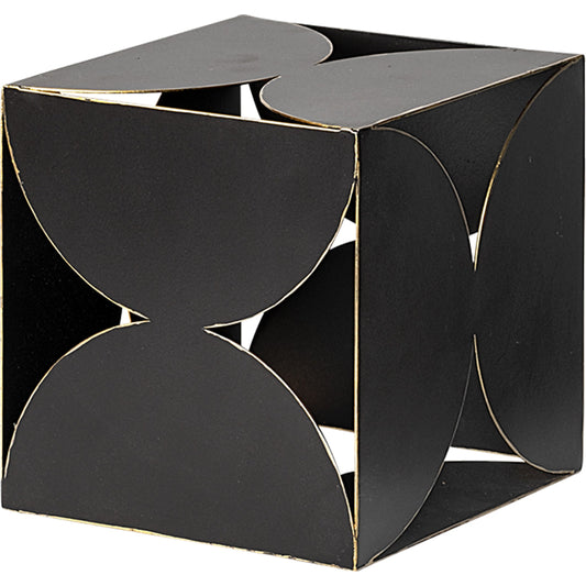 Darren Decorative Cube by Mercana in black metal. Made from unique in a modern style.