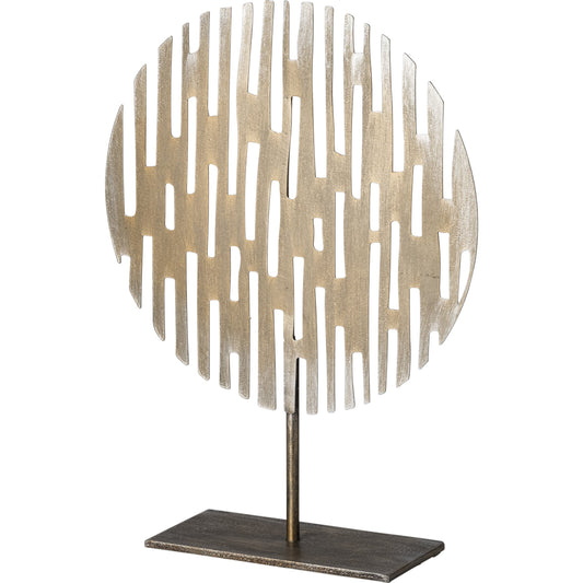 Ezra Circular Decorative Object by Mercana in champagne. Made from unique in a eclectic & global style.